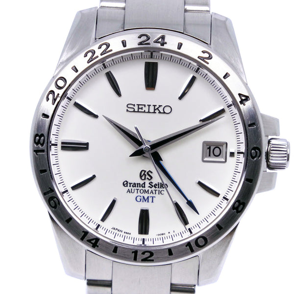 【SEIKO】セイコー
 グランドセイコー メカニカルGMT 9S66-00B0 SBGM025 ステンレススチール シルバー 自動巻き メンズ 白文字盤 腕時計
A-ランク