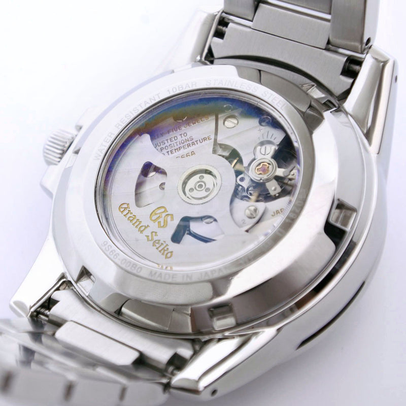 [Seiko] Seiko Grand Seiko Mechanical GMT 9S66-00B0 SBGM025 Stainless Steel Silver Automatic Wind Men White Dial Watch A-Rank