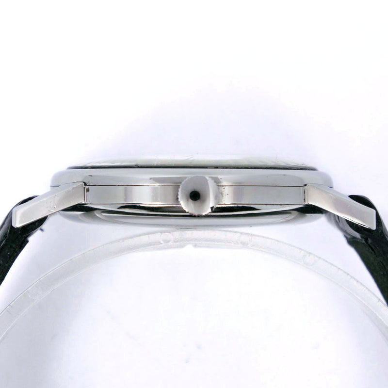[IWC]国际手表公司旧观察Cal.89古董不锈钢X皮革银色手写银色拨号