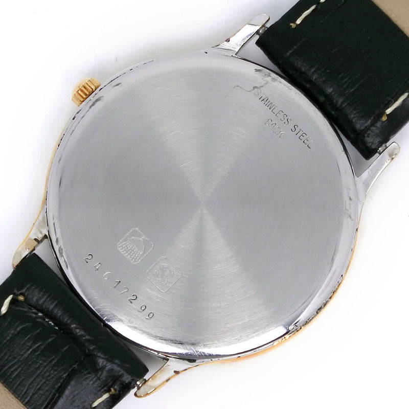 【LONGINES】ロンジン
 ステンレススチール×レザー ゴールド/シルバー クオーツ アナログ表示 メンズ シルバー文字盤 腕時計