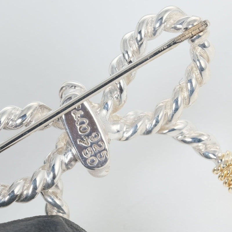 [TIFFANY & CO.] Tiffany 
 Brooch 
 Twist Ribbon Vintage Silver 925 × K18 Gold Approximately 5.89G Ladies A Rank