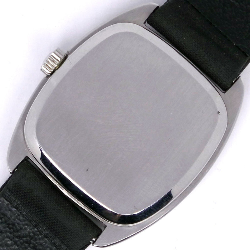 [欧米茄]欧米茄魔鬼70年代古董511.0531不锈钢X皮革银色手 - 围绕女士银牌手表