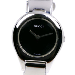 [GUCCI] Gucci 6700L Stainless steel Silver Quartz Analog Ladies Black Dial Watch