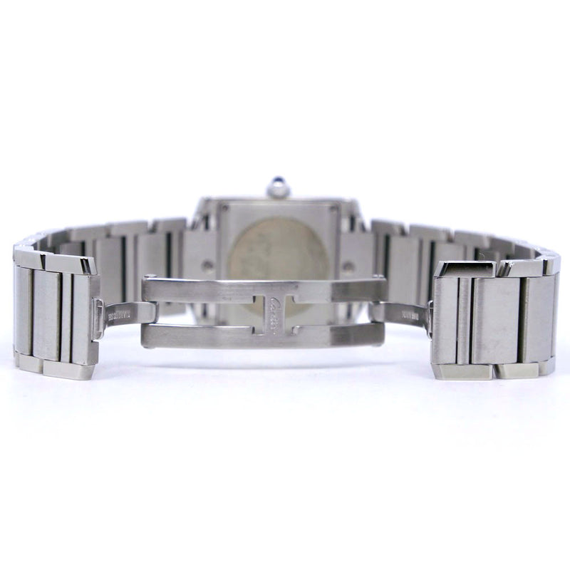 [Cartier] Cartier Tank Francise MM W51003Q3 Acero de acero inoxidable Quartz Display Analog Boys Boys Marfil Dial Watches