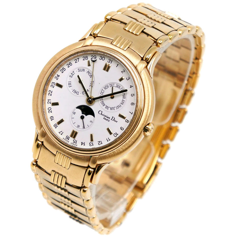 Dior】クリスチャンディオール ムーンフェイズ 腕時計 61.271 金メッキ ...