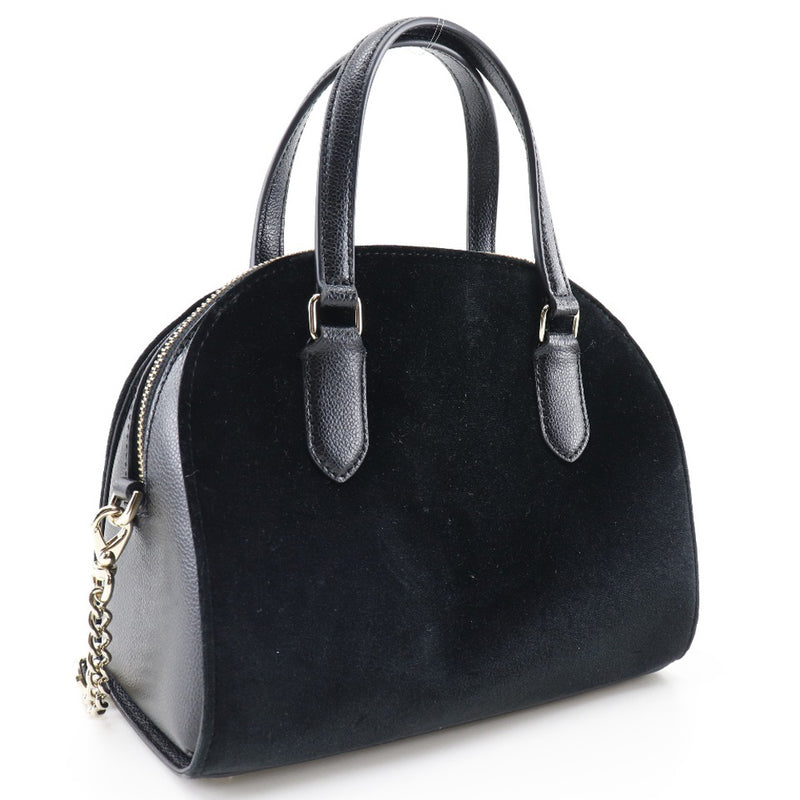 [Kate Spade] Kate Spade 2WAY Shoulder WKRU5624 Velor x Fake Pearl Black Ladies Handbag A Rank