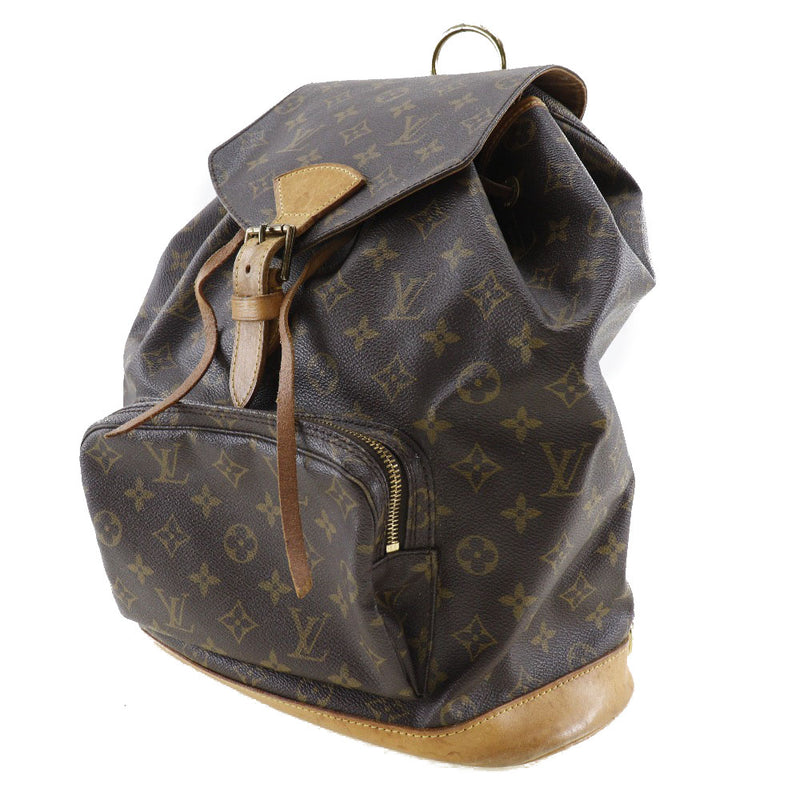 Auth Louis Vuitton Monogram Montsouris GM M51135 Women's Backpack