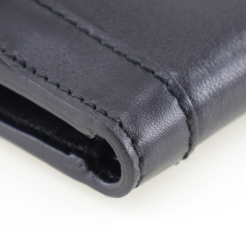 [GUCCI] Gucci Logo Bolt Bi-fold Wallet 154117 Calf Black Snap button LOGO BOLT Ladies A-Rank