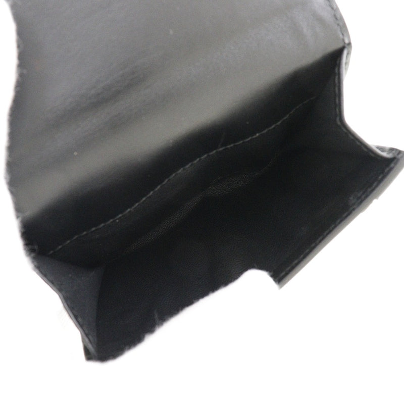 【GUCCI】グッチ
 ロゴボルト 二つ折り財布
 154117 カーフ 黒 スナップボタン logo bolt レディースA-ランク