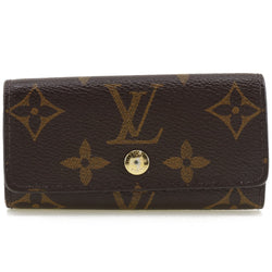 [LOUIS VUITTON] Louis Vuitton Multicre 4 Key Case Monogram Canvas tea TS1175 Stamp Snap button Multicles4 Ladies
