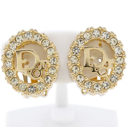 [DIOR] Christian Dior Gold plating x Rhinestone Ladies Earrings A Rank