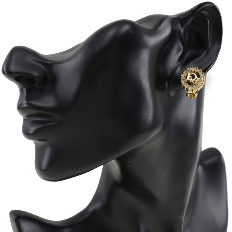 [dior]克里斯蒂安·迪奥（Christian Dior）镀金X Rhinestone Ladies耳环