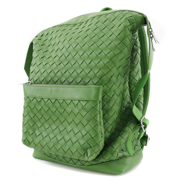 [BOTTEGAVENETA] Bottega Veneta Backpack Intrecciato Calf Green Men's Rucksack Daypack A-Rank