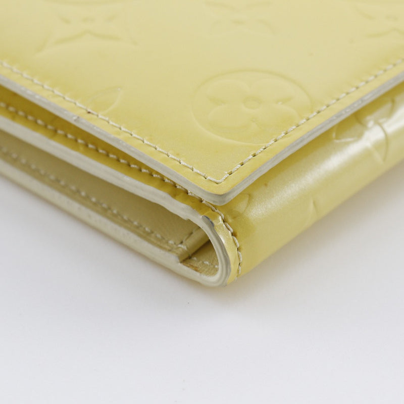 [LOUIS VUITTON] Louis Vuitton Walker 2WAY Shoulder M91153 Monogram Verni x Patent Leather Yellow VI0969 Rades Three Fold Wallet