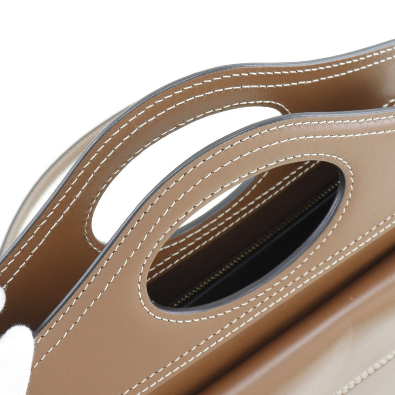 [Burberry] Burberry Mini Bocket Bag 2way Shoulder 80147761 Caca Malt Brown Tea Ladies Handbag A-Rank