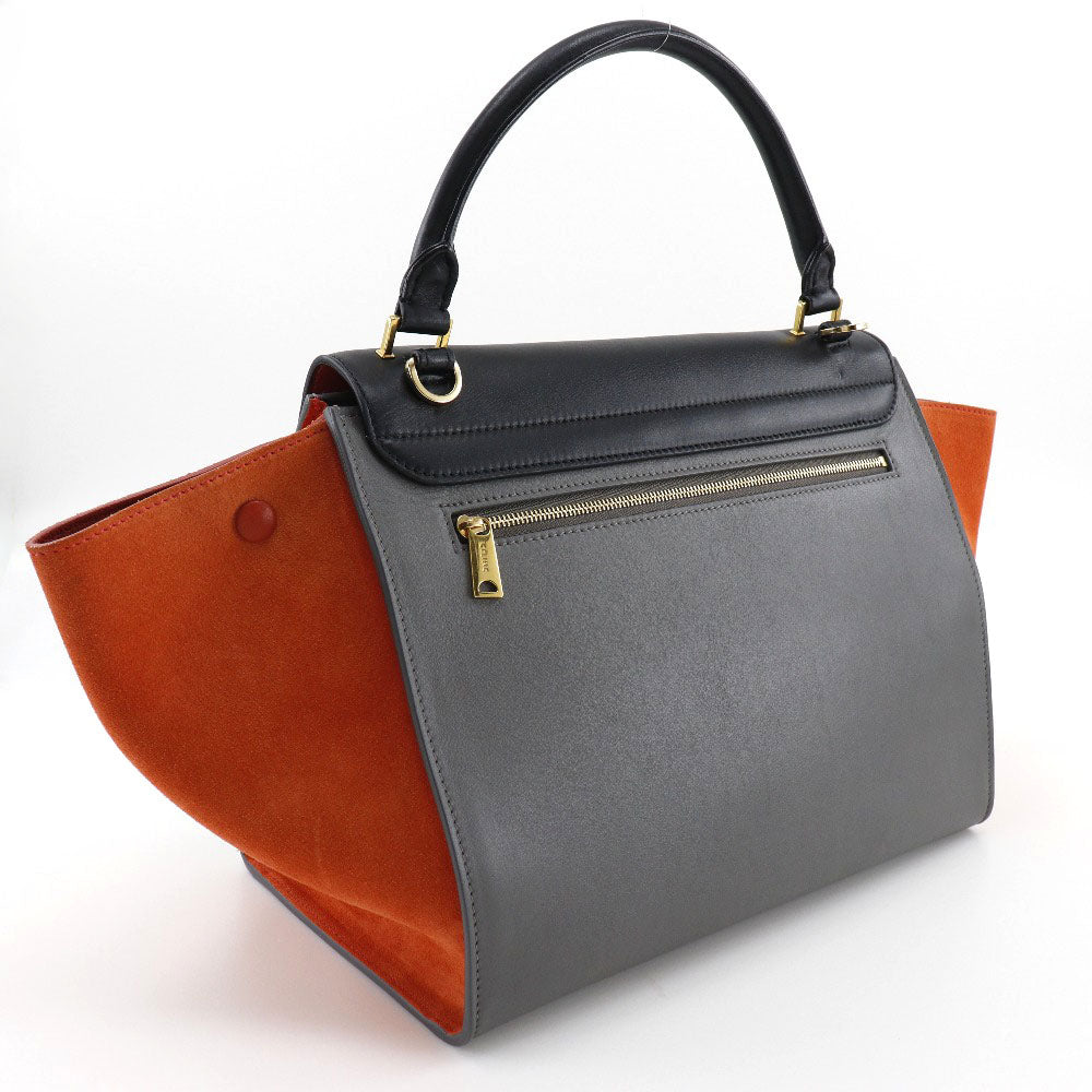 CELINE】セリーヌ トラペーズ ハンドバッグ 2WAYショルダー 169543PTA.25FO カーフ×スウェード ブラック/グレー/ –  KYOTO NISHIKINO