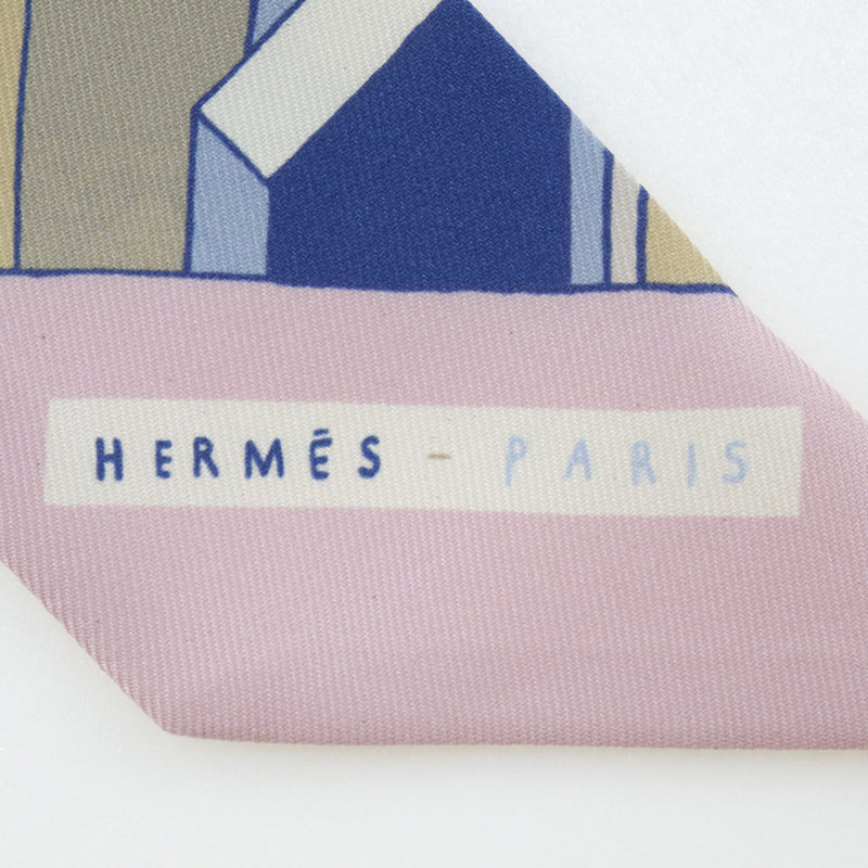 【HERMES】エルメス
 ツイリー on a summer day オン・ア・サマーデイ シルク ローズペール ピンク レディース スカーフ