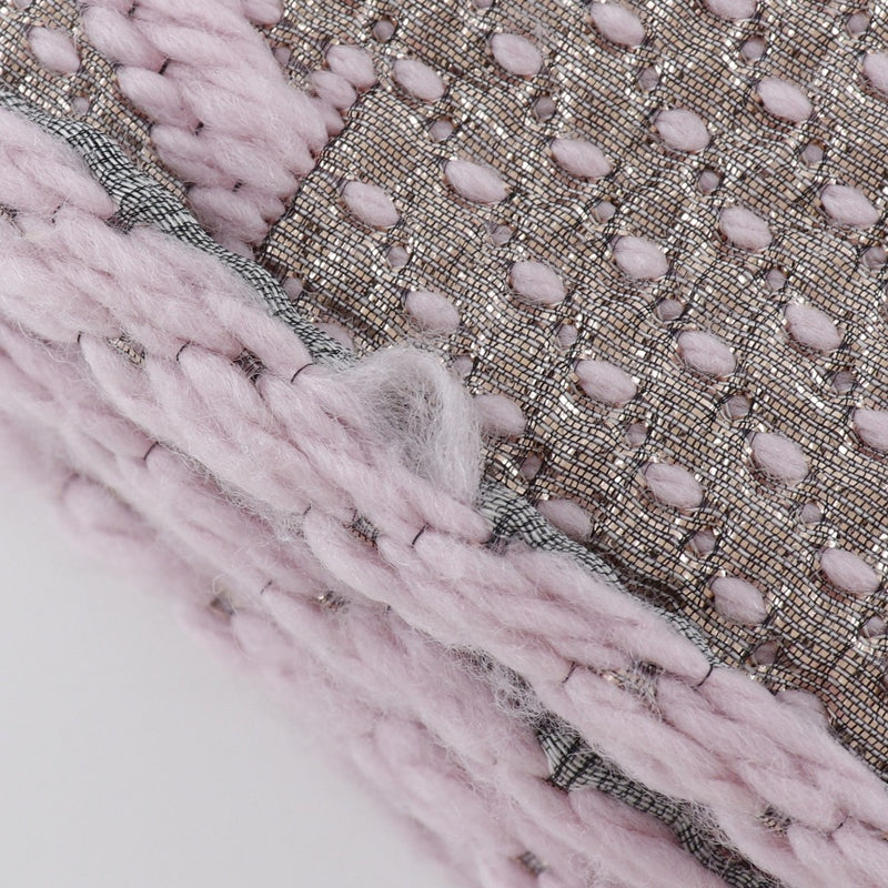 [LOUIS VUITTON] Louis Vuitton Escalp Logo Muffler Shine M70466 Wool x Silk Rose Ballery Pink GM1129 Escalp Logo MANIA Ladies