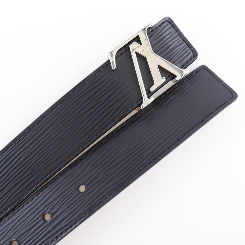 [Louis Vuitton] Louis Vuitton Santule Innicial M9604 Epirather Noir Soporte negro/plateado CA1112 Cinturón de hombre grabado