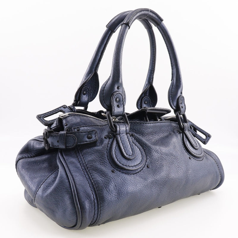 [Chloe] Chloe Paddington Calf Metallic Blue Ladies Shoulder Bag