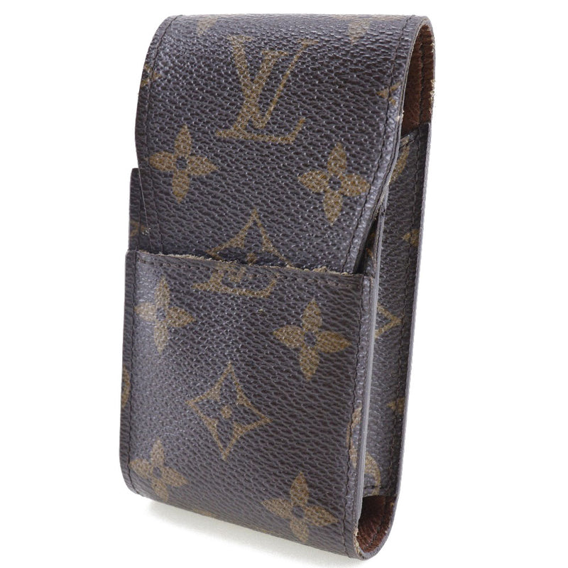 [Louis Vuitton] Louis Vuitton Etui香烟盒M63024会标帆布茶CT2122刻有男女袋