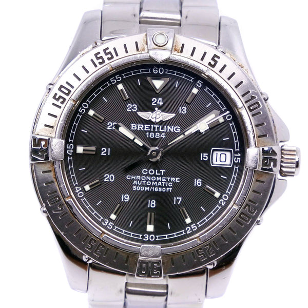 [BREITLING] Breitling Colt A17350 Stainless Steel Silver Automatic Wind Men's Black Dial Watch