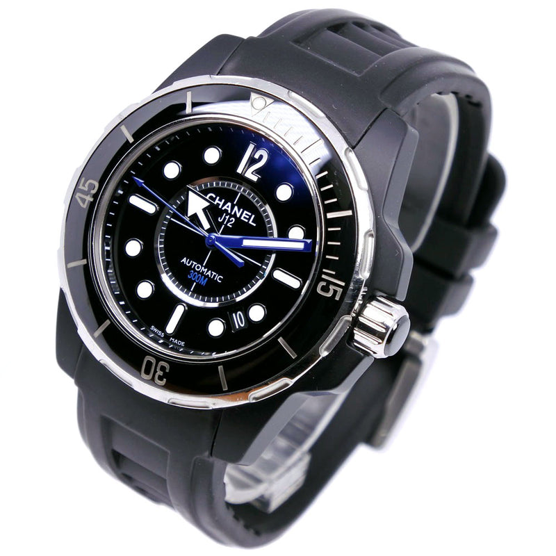 【CHANEL】シャネル J12 マリーン H2558 セラミック×ラバー 黒 自動巻き メンズ 黒文字盤 腕時計