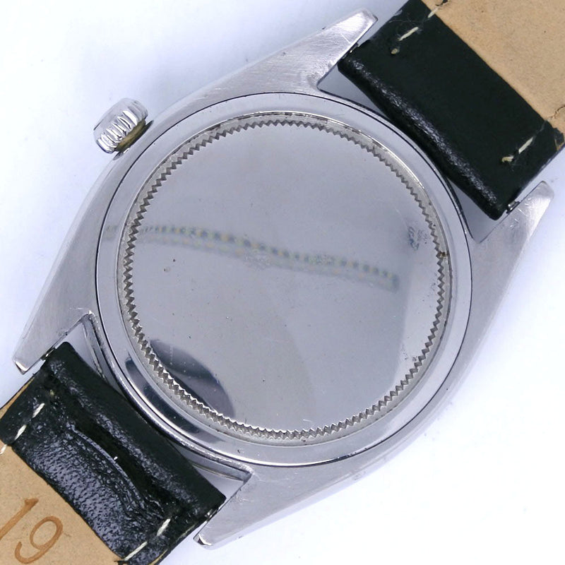 【ROLEX】ロレックス
 オイスターデイト 腕時計
 アンティーク 1970年代 6494 ステンレススチール×レザー 黒 手巻き 黒文字盤 Oyster date メンズB-ランク