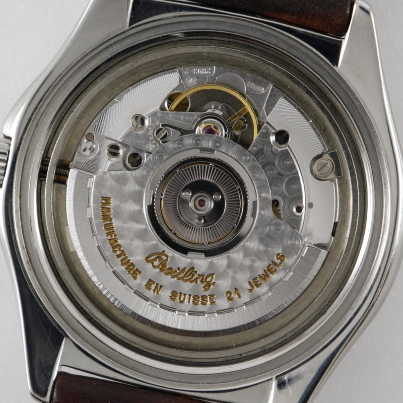 [Breitling] Breitling Antares World Cal.2893-2 B32047.1 Acero inoxidable x Relojes de dial de plata automáticos para hombres de té de cuero té de cuero