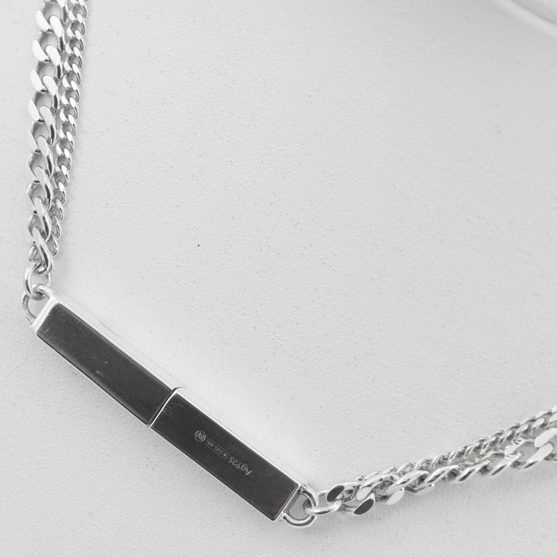[Bottegaveneta] Bottega Veneta Chain ID de cadena doble 56 cm Silver 925 Collar para hombres A Rank