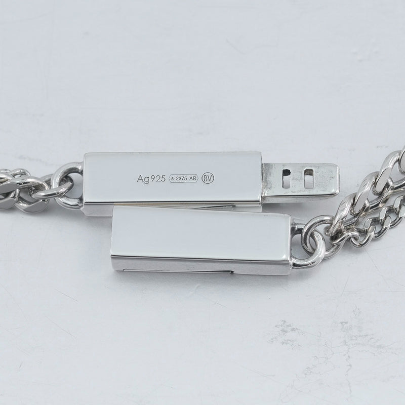 [BOTTEGAVENETA] Bottega Veneta Chain ID Double Chain 56cm Silver 925 Men's Necklace A Rank