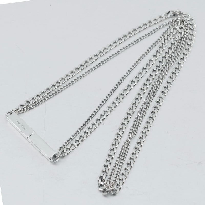 [Bottegaveneta] Bottega Veneta Chain ID de cadena doble 56 cm Silver 925 Collar para hombres A Rank