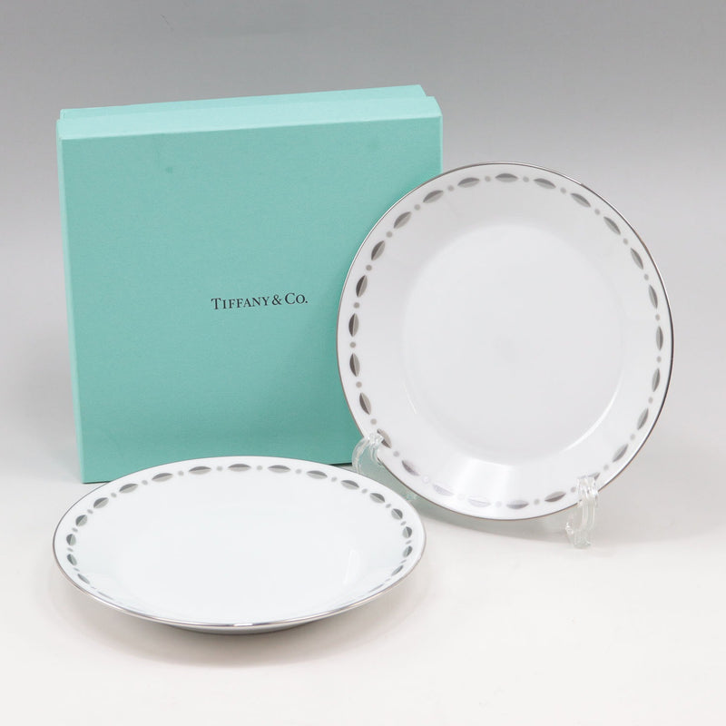 TIFFANY & CO.] Tiffany Gramacy Gramercy tableware Plate x 2 18cm