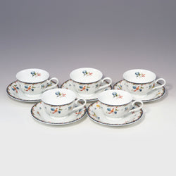 [Narumi] Narumi Cup＆Saucer X 5餐具瓷杯和碟子X5 _S等级
