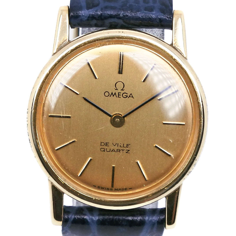 OMEGA】オメガ デビル/デヴィル 腕時計 1350 金メッキ×レザー ゴールド ...