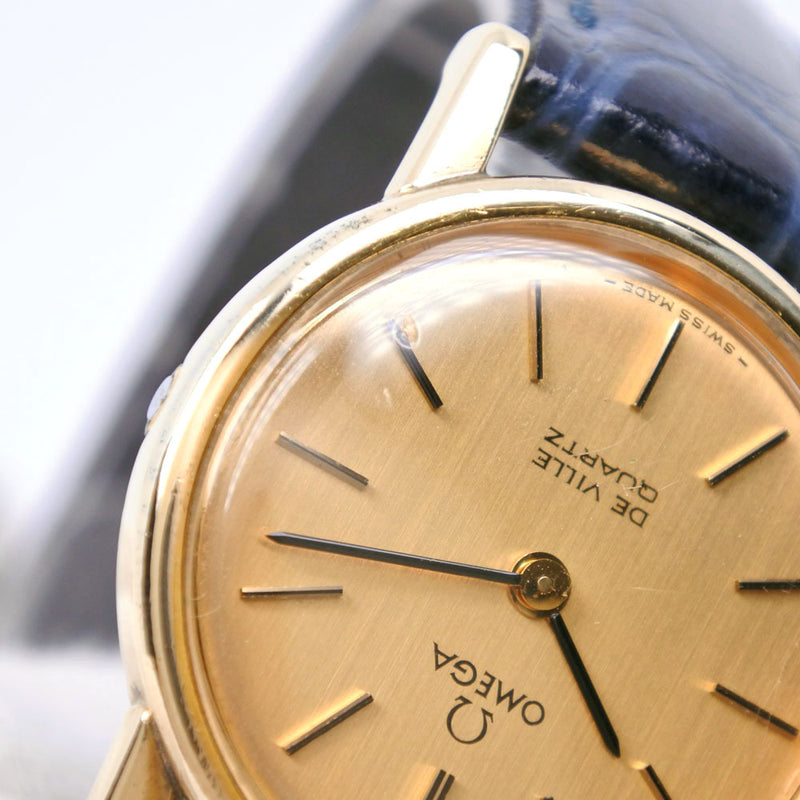 OMEGA】オメガ デビル/デヴィル 腕時計 1350 金メッキ×レザー ゴールド 