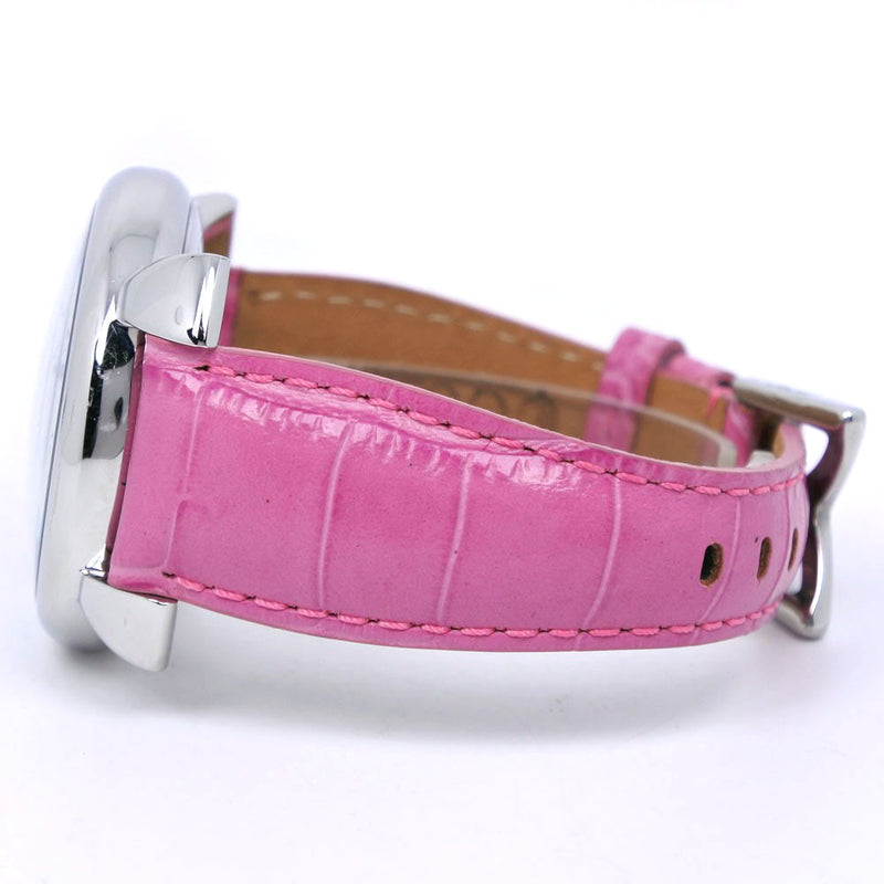 [Gaga Milano] Gaga Milano 
 Manurer 40 relojes 
 Acero inoxidable x cuero rosa cuarzo exhibición analógica de la dial de la concha de carcasa 40 damas a-rank