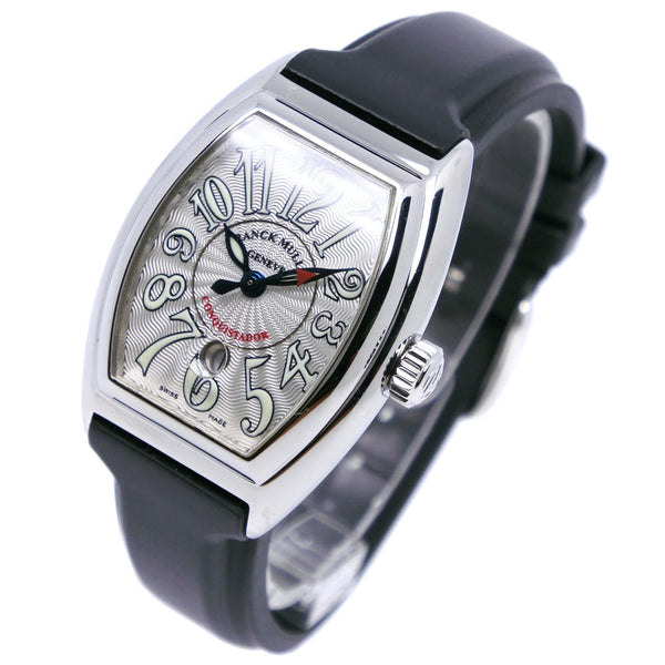 [FRANCK MULLER] Frank Muller Conquistadol Watch 8005LSC Stainless steel x Rubber Black Automatic Silver Dial CONQUISTADOR Ladies A Rank