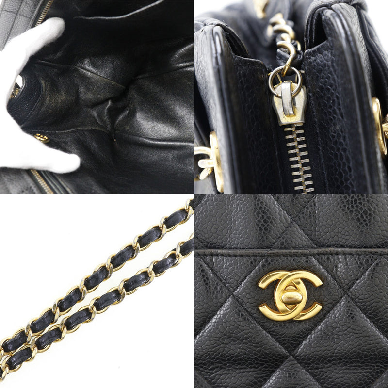 Chanel Deca Matrasse Single Flap Chain Shoulder Bag Black Lambskin –  Timeless Vintage Company