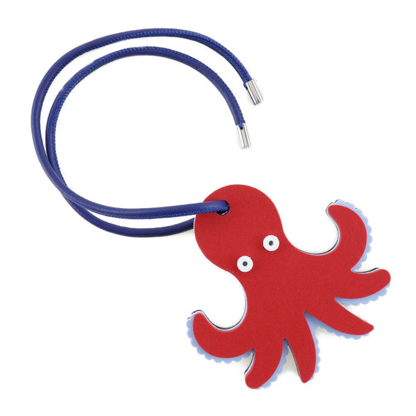 [LOEWE] Loewe Paulazi Viza octops octopus Bag Charm Urethane x Leather Red/Blue Ladies Charm A Rank