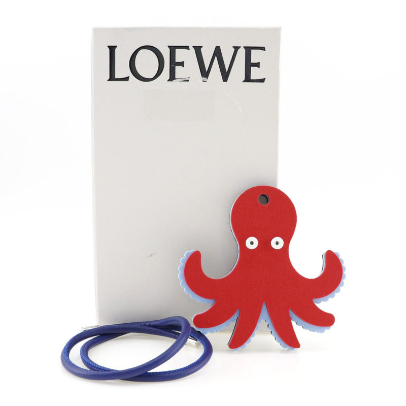[Loewe] Loewe Paulazi viza Octops Octopus Bag Charm Urethane x 가죽 빨간색/블루 여성 Charm a Rank