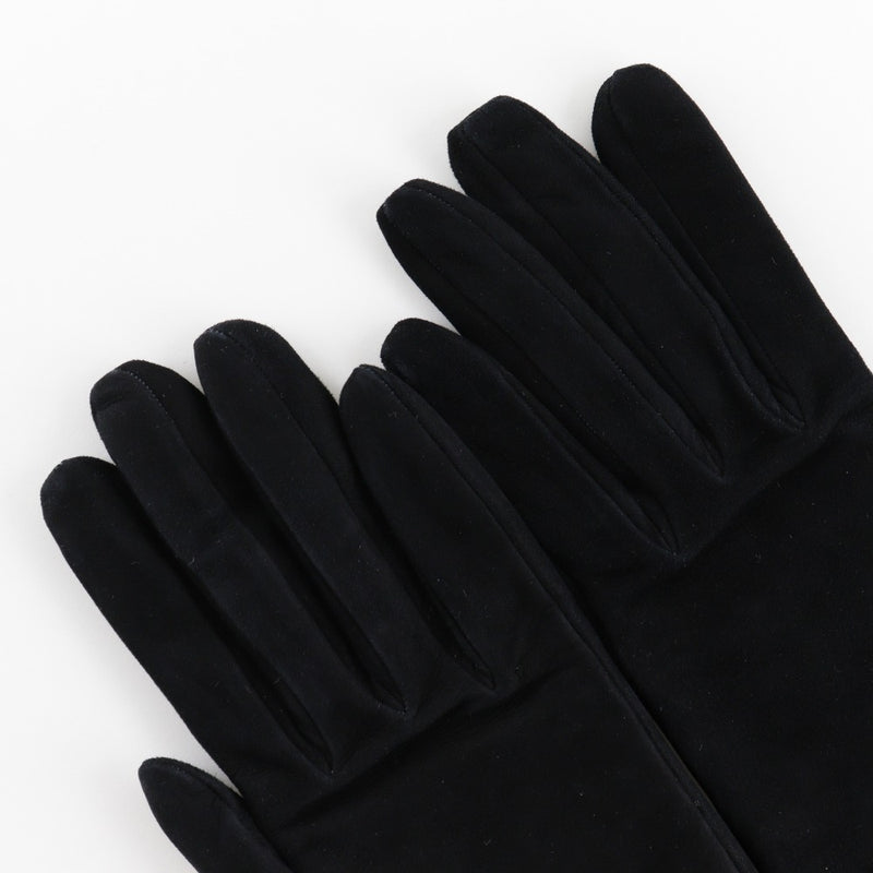 [HERMES] Hermes Glove Bag Charm Zige Borydo Swed x Gold Plated Black Ladies Gloves A Rank