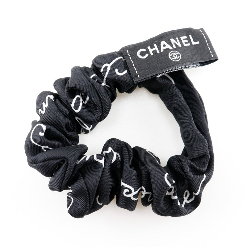 [Chanel] Chanel Ribonsshu Coco Mark Logo Seda Black/White Damas Otros Accesorios A Rango