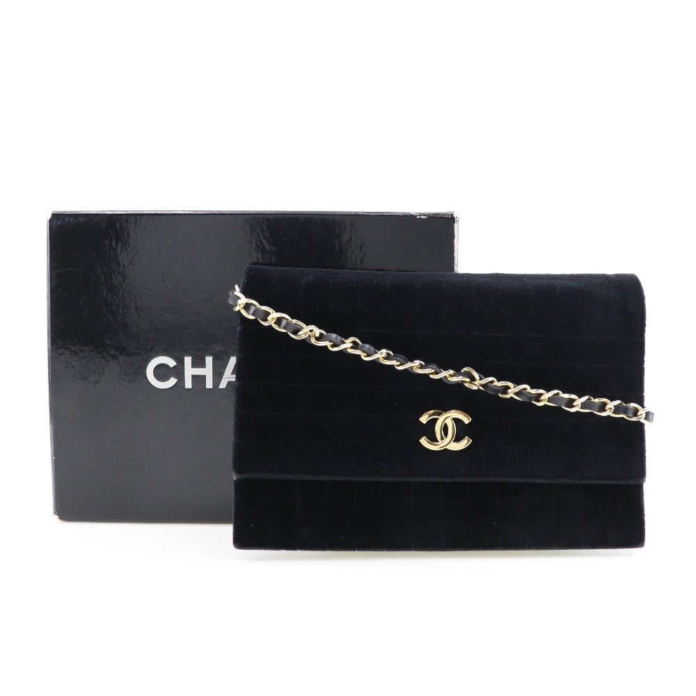 【CHANEL】シャネル チェーンショルダー ショルダーバッグ マドモアゼル ココマーク ベロア 黒/ゴールド金具 肩掛け スナップボタン –  KYOTO NISHIKINO