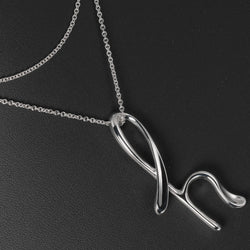 [Tiffany & co.] Tiffany Alphabet Lettre H Initial H 12.86g 76cm Chaîne Silver 925 Collier pour dames un rang