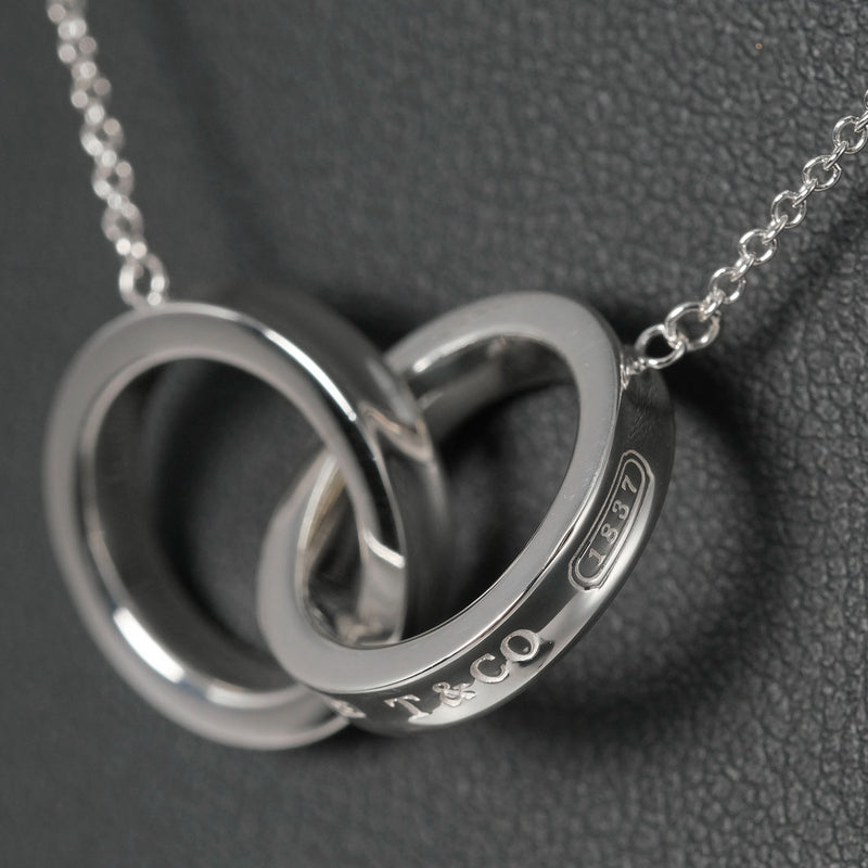 [TIFFANY & CO.] Tiffany 1837 Interlocking Circle Silver 925 Ladies Necklace A Rank