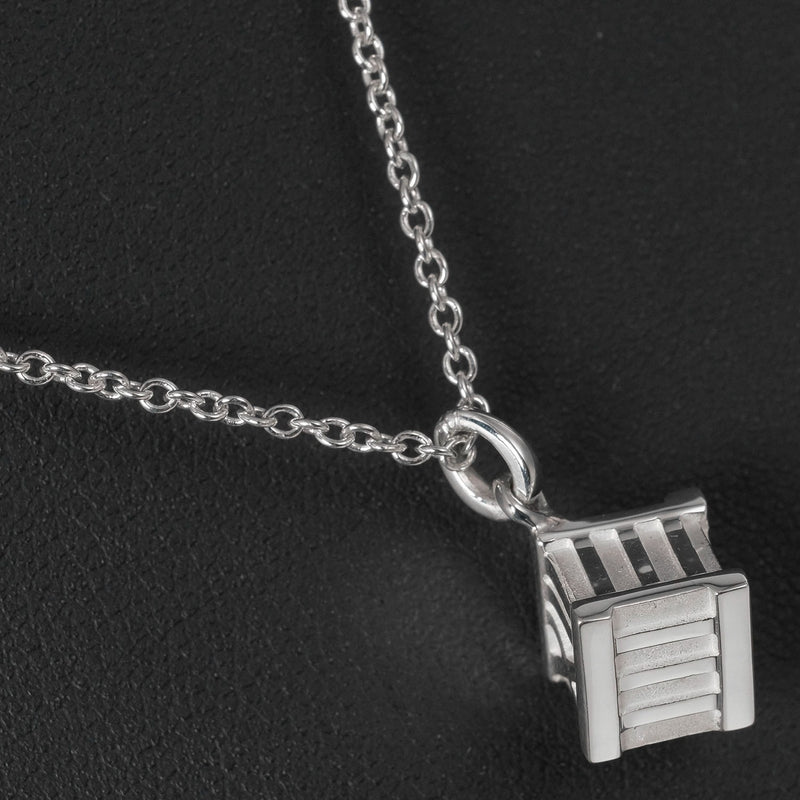 [TIFFANY & CO.] Tiffany Atlas Cube Silver 925 Ladies Necklace A Rank