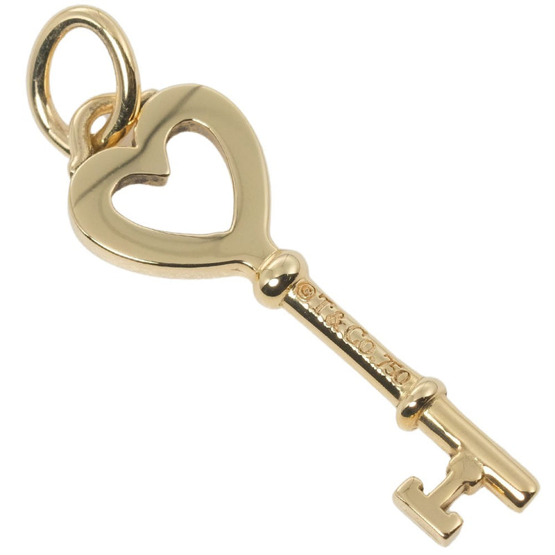 [TIFFANY & CO.] Tiffany Heart Key H2.7cm 2.4G K18 Yellow Gold Ladies Pendant Top A+Rank