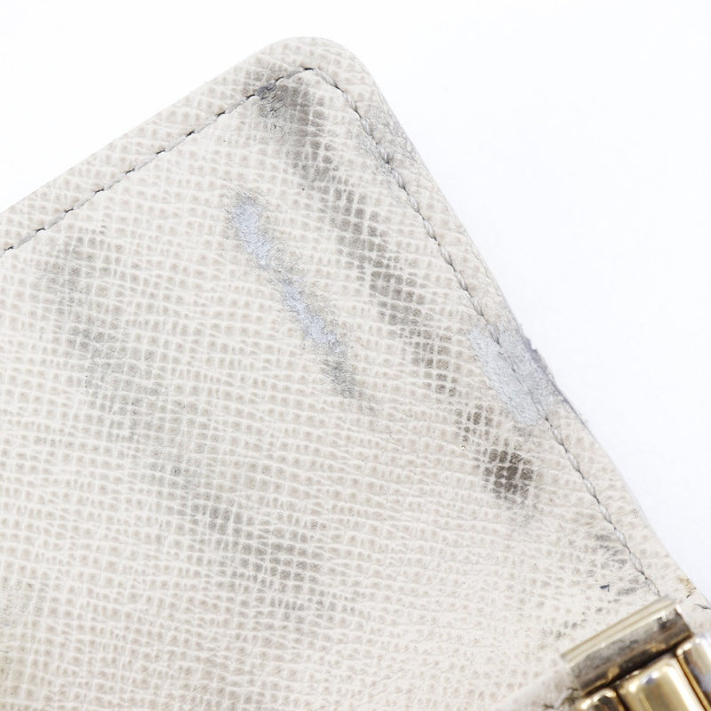 [LOUIS VUITTON] Louis Vuitton Multicle 4 N60020 Damier Azur Canvas White Engraved CT2037 Unisex Key Case B-Rank