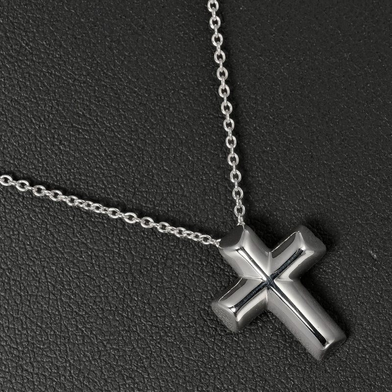 TIFFANY & CO.] Tiffany Tendanes cross necklace Silver 925 ...